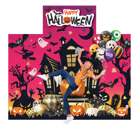ハロウィン風船に捕まって!?